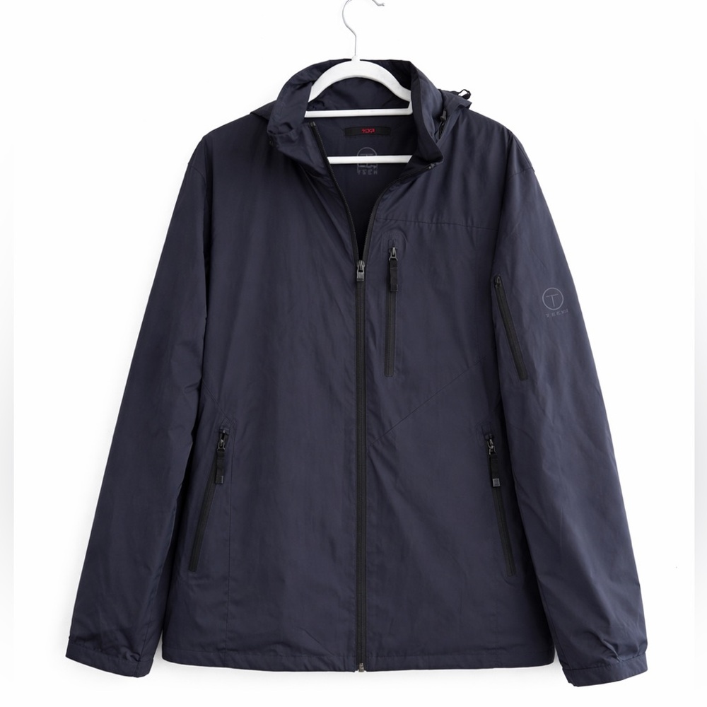 TUMI Tech by TUMI Hooded Jacket Navy Blue‎ Men’s XXL